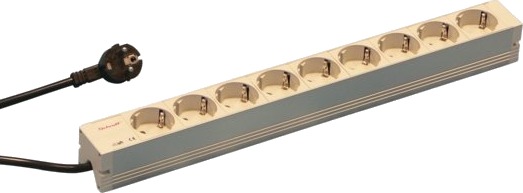 Schroff Grunnleggende Grenuttak 1u Horisontal/Vertikal Aluminium Grå 9 Ac-Utganger