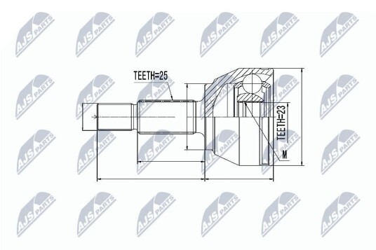 Nty Drivknute drivaksel NTY NPZ FR 043