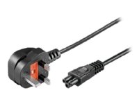 MicroConnect - Strømkabel - Type G til IEC 60320 C5 - 250 V - 2.5 A - 5 m - svart - Storbritannia