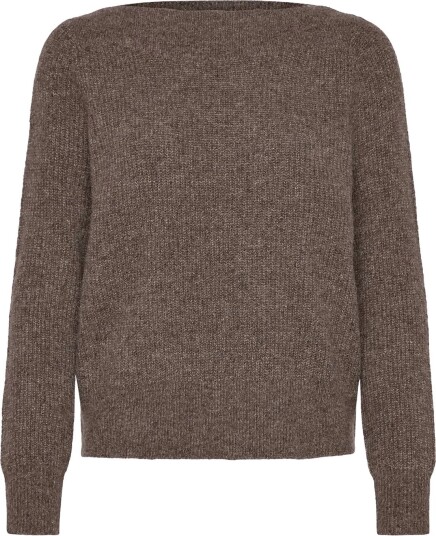 Rosemunde Rwtinker Wool Blend Ls Boatneck Pullover   BROWN GREY MEL   XL