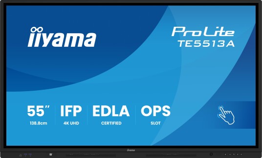 Iiyama 65" Interaktivt Flatpanel 4K Ultra HD Wi-Fi med Berøringsskjerm TE6513A-B1AG