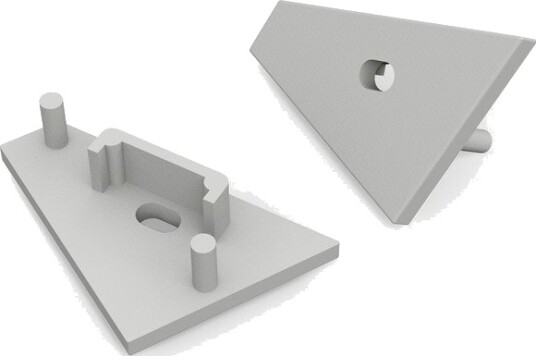 Topmet 1 stk. Endestykke CORNER14 GEN2 Med hull endestykke grå Topmet 1 stk. Endestykke CORNER14 GEN2 Med hull endestykke grå