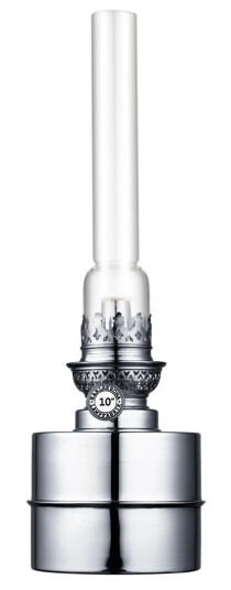 Karlskrona Lampfabrik Flaggskär fotogenlampe nikkel
