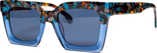 Solbriller Terrapin Sun fra eo Selection Blå acetate cateye Large
