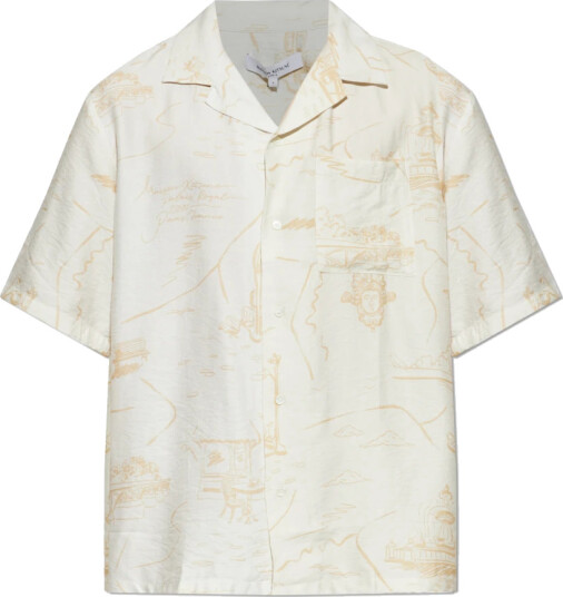 Maison Kitsuné Herre Skjorter Beige M,