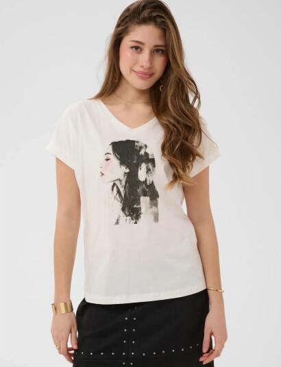 Cream Crying T Shirt   Cream   L