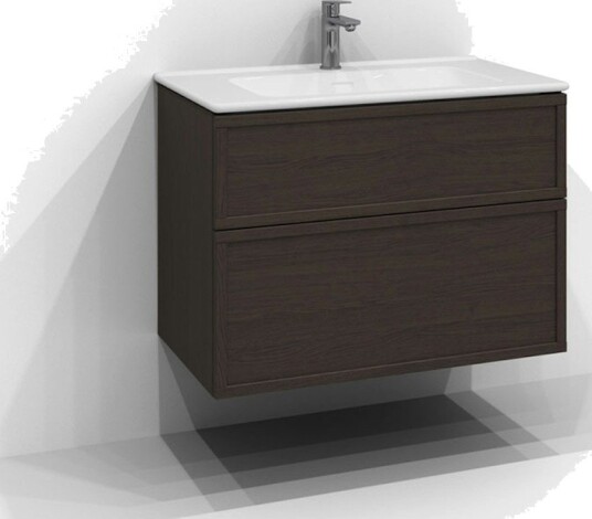 Svedbergs Poem Ramme Servantskap D45 med 2 Skuffer Brun ask / 80cm