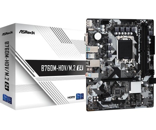 ASRock B760M-HDV/M.2 D4 LGA 1700 Micro ATX