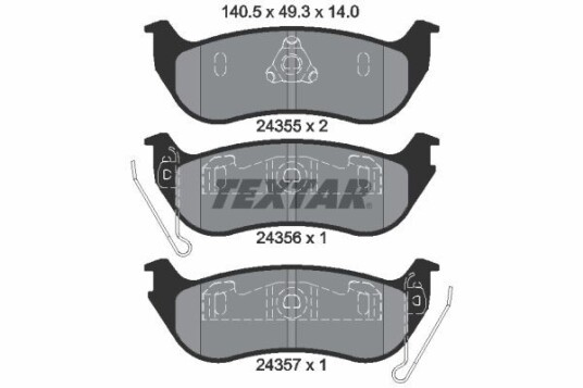 Bremseklosser TEXTAR 2435501