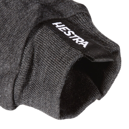 Hestra MERINO WOOL LINER ACTIVE - 5 FINGER CHAROCOAL