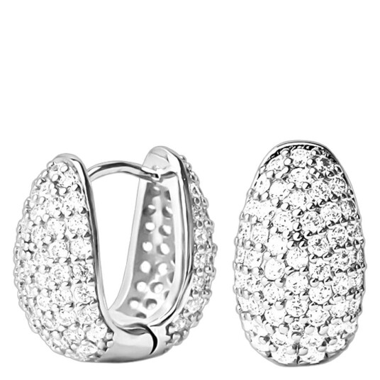 Muli Collection Elysian Pave Huggies Silver