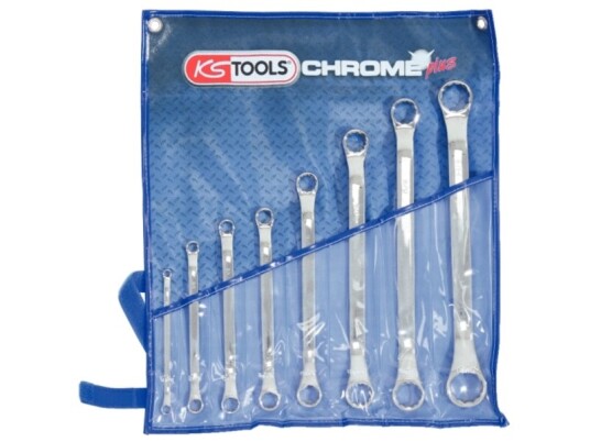 Ks Tools 518.3100, Kromvanadiumstål, Kromfarget, Blå, 2,46 Kg, 8 Stykker