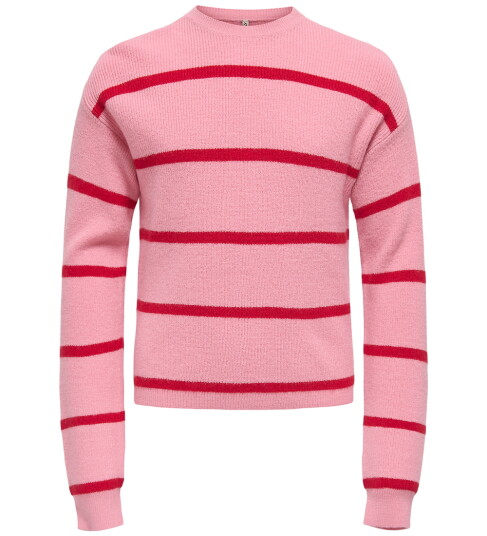Kids Only Genser kogFranca Short L/S Stripe Knt Rosa Kids Only Genser kogFranca Short L/S Stripe Knt Rosa