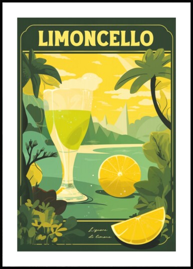 Limoncello Lemon Landscape Plakat / 40x50
