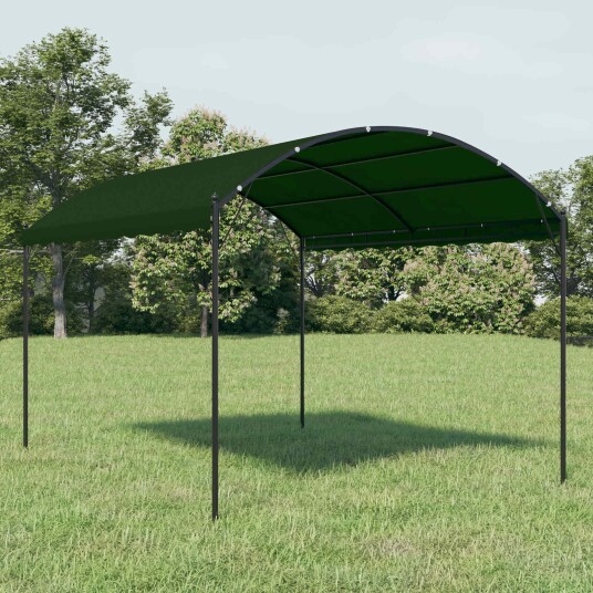 vidaXL Paviljong 4 x 3 x 2,6 m Grønn Polyester og stål