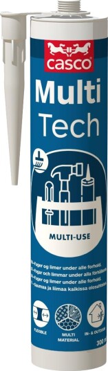 Casco Multitech Fugemasse Og Lim Hvit 300ml Casco Multitech Fugemasse Og Lim Hvit 300ml