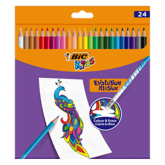 BIC Evolution Illusion Fargeblyanter 24-pakke