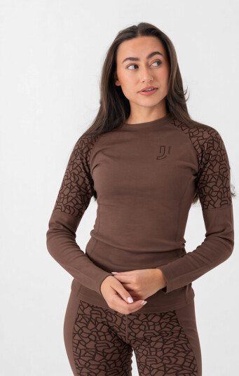 Johaug Win Wool Long Sleeve Brun XL Johaug Win Wool Long Sleeve Brun XL