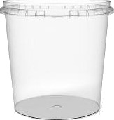 Plastbæger Handy Safe 1170 Ml Ø132xh128 Mm Pp Klar,6 Ps X 200 Stk/Krt