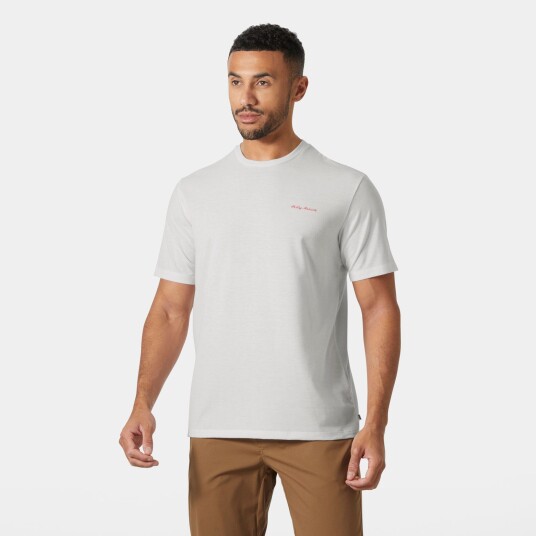 Helly Hansen Menn Skog Recycled Graphic T-skjorte Hvit XL