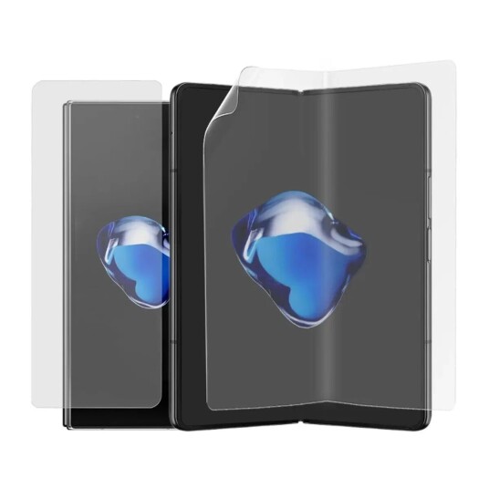 Holdit Samsung Galaxy Z Fold4 Holdit Skjermbeskytter i Herdet Glass 9H - Svart Kant