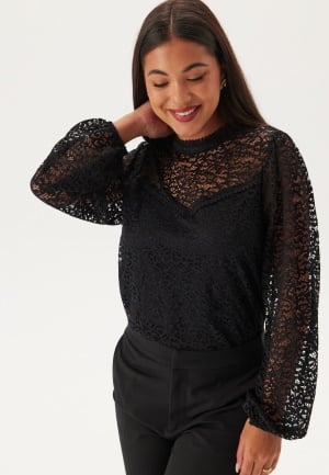 VILA Viglaze L/S TOP/R TOP/R TOP/R Black Beauty L