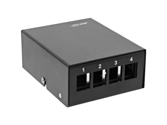 Inline 76264S Din-Skinne Rj-45 Sort Spcc