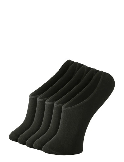 Lindbergh 5 Pack Bamboo Socklet Black 44 45