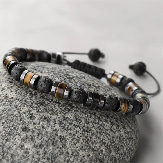 Nordic Stone Armbånd  Lava & Tiger Eye