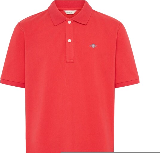 Gant Kids Shield Pique Ss Polo Shirt Red 140