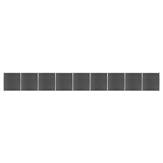 vidaXL Gjerdepanelsett WPC 1564x186 cm svart vidaXL Gjerdepanelsett WPC 1564x186 cm svart