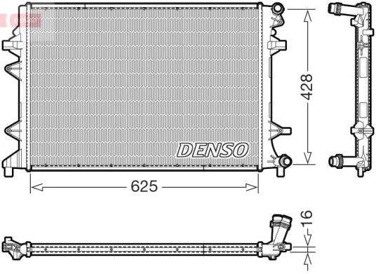 Radiator, motorkjøling DENSO DRM32054