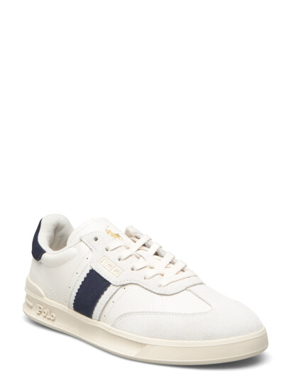 Polo Ralph Lauren Heritage Aera Leather-Suede Sneaker - White - 36 Polo Ralph Lauren Heritage Aera Leather-Suede Sneaker - White - 36