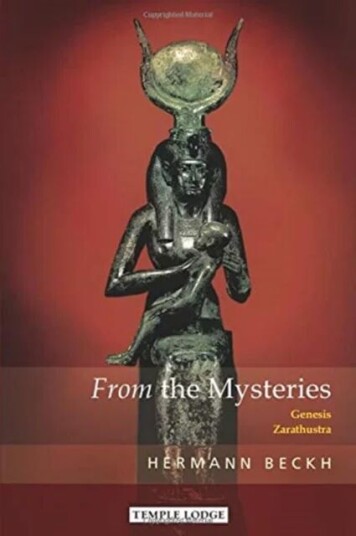 From The Mysteries Av Hermann Beckh