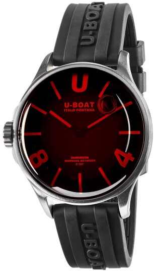 U Boat Herreklokke 9305 Darkmoon Rød/Gummi Ø40 mm