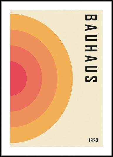 Bauhaus 1923 Geometric Abstract Plakat Plakat / 40x50cm