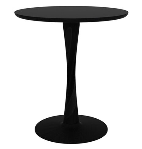 Ethnicraft Torsion spisebord rundt svartbeiset eik Ø 70 cm