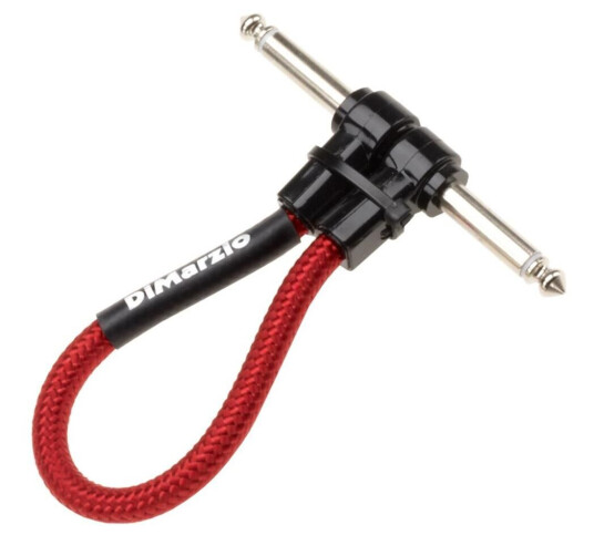 Dimarzio Ep17j06rrrd Patchkabel Braided 15 Cm. 2 Vinklade Rød