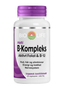 Bio Life B-Kompleks 60 Kapsler Bio Life B-Kompleks 60 Kapsler