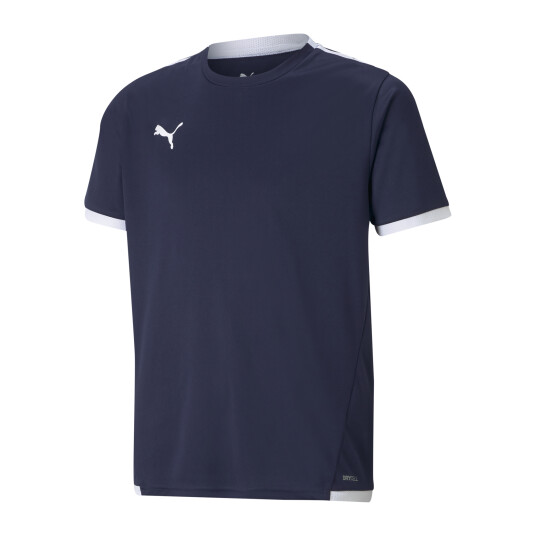 Puma teamLIGA Jersey, t-skjorte junior 140 Peacoat-Puma White