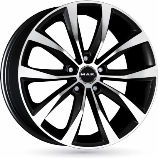 Mak Wolf Black Polished 7.5x18 5x112 ET50 B57.1 Mak Wolf Black Polished 7.5x18 5x112 ET50 B57.1