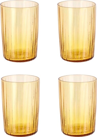 Bitz Kusintha vannglass 28 cl 4-pakning Amber Bitz Kusintha vannglass 28 cl 4-pakning Amber