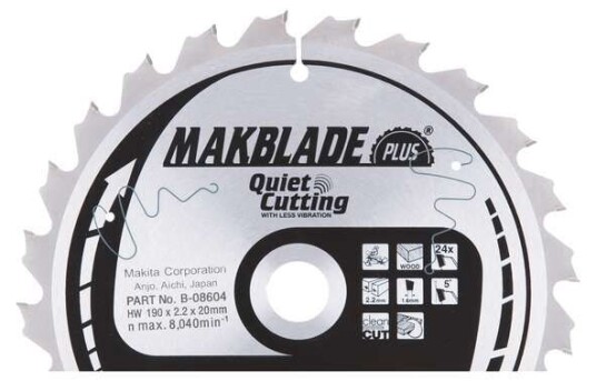 Makita Sagblad Hm 190x20mm Z-24 Makblade Plus Ls0714