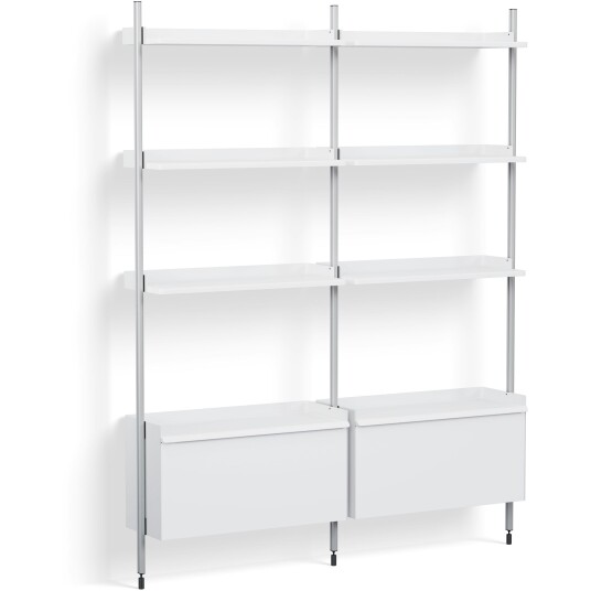 Hay Pier System 132 2 columns PS White / Aluminium