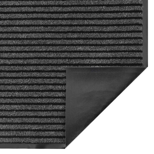 Dørmatte Stripe Svart og Grå 90x150 cm 8721158674951