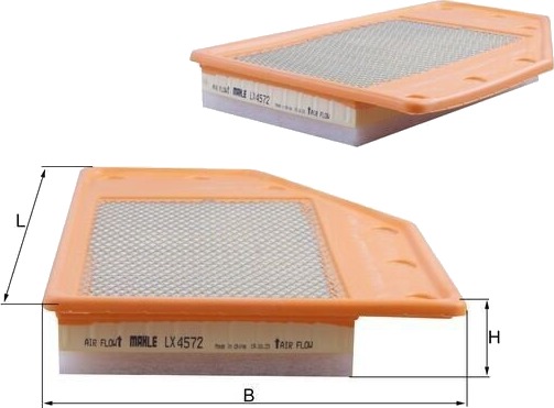 Luftfilter MAHLE ORIGINAL LX 4572
