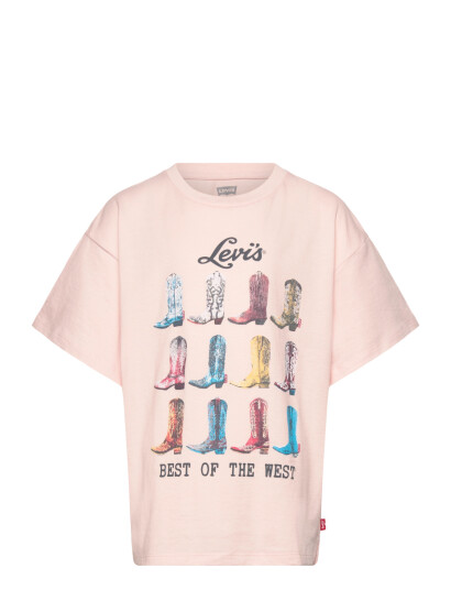 Levi"s Lvg Boots Oversized Ss Tee Pink 140 Levi"s Lvg Boots Oversized Ss Tee Pink 140