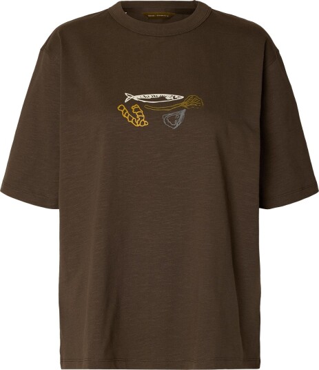 Selected Slwdomestic Relaxed Dia Ss Tee TURKISH COFFEE M