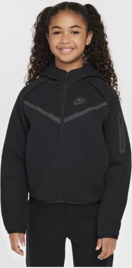Nike Hettegenser Tech Fleece Fz Windrunner Svart Barn størrelse XS: 122 128 cm Nike Hettegenser Tech Fleece Fz Windrunner Svart Barn størrelse XS: 122 128 cm