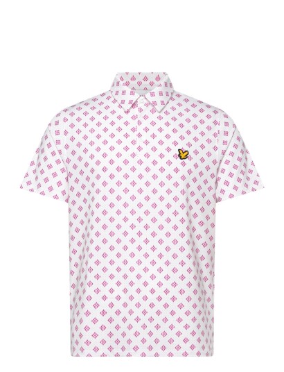 Lyle & Scott Golf Argyle Print Polo White XL